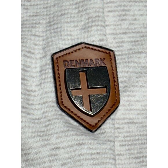 Denmark Bicycle Graphic Light Gray Hoodie Sweatshirt  Drawstring Thick Women's M - Picture 8 of 10